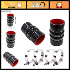 2PCS 4x8 Inch Silicone Charge Air Cooler Hump Hose Boot with Clamps - Durable & picture