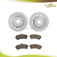 2xRear Brake Rotors  & Pads For Mercedes Benz W222 S63 S65 AMG 2014-2020 picture