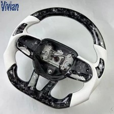 White Forged Carbon Fiber Steering Wheel For Dodge Challenger SRT Charger 2015+ picture