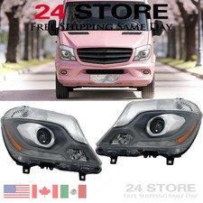 Pair For 2014-2018 Mercedes Sprinter 2500 3500 Xenon HID Headlights Left+Right picture