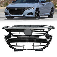 3PCS Front Upper& Lower Grille W/ Grey Chrome Grill For 2021 2022 Honda Accord picture