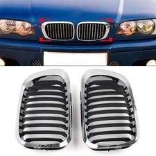 Front Bumper Kidney Grille For BMW 3 Series E46 2-Door Coupe Cabriolet 1999-2002 picture
