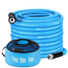 Kohree 50FT RV Water Hose with Storage Bag, 5/8'' Drinking 50 ft, Blue  picture