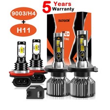 10000K LED Headlight Hi/Lo Fog Light Bulbs Combo Kit For Toyota Tundra 2014-2021 picture