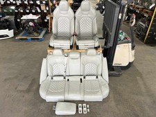 2013-2017 Audi S6 Complete Seat Set Front & Rear Lunar Silver Heated (TL) picture