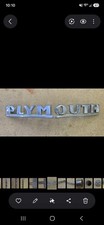 1946-1948 Plymouth  Coupe Deluxe Hood Namolate  Script Lettering picture