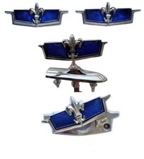 For 1977 1990 CHEVROLET CAPRICE TRUNK AND FRONT BLUE LOCK EMBLEM CHEVY FULL SET picture