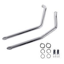 IRON GROWL 1.75'' Drag Pipes for Harley Softail Exhaust 1986-2006 Bikes Chrome picture
