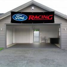 Ford Logo Banner Flag 2x8Ft Car Truck Racing Show Garage Wall Workshop Advertise picture