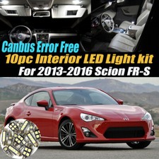 10Pc canbus Error Free Interior LED White Light Kit for 2013-2016 Scion FR-S picture