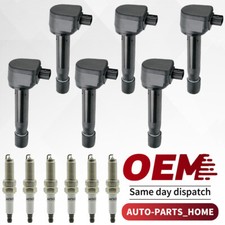 UF603 OEM 6 Ignition Coils +6 Iridium Spark Plugs for Honda Accord Odyssey Acura picture