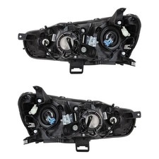NEW PAIR OF HEADLIGHTS COMPATIBLE WITH MITSUBISHI LANCER EVOLUTION RS 2009-14 picture
