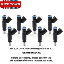 8x Genuine Mopar Fuel Injectors For 2008-13 Chrysler V8 04591851AA picture