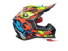 LS2 Adult's Subverter Evo Rascal Dirt Bike Helmet Gloss Black Fluo Orange -Small picture