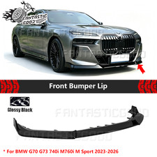 For BMW G70 G73 740i M760i M Sport 2023-26 GT Style Front Bumper Lip Gloss Black picture