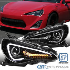 Fit 13-16 Scion FR-S Toyota Pearl Black Projector Headlights LED Signal Lamps picture