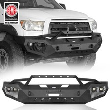 Steel Stubby Front Bumper w/Winch Plate & LED Lights For 2007-2013 Toyota Tundra picture