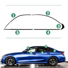 10PCS Black Car Window Trim Strip Cover Sticker For BMW 3 Series G20 2019-2023 picture
