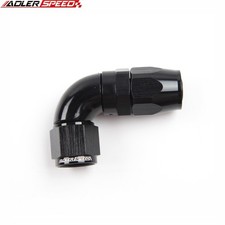 ADLERSPEED AN12 AN-12 Aluminum 90 Degree One Piece Swivel Fitting Hose End Black picture