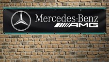 Mercedes-Benz AMG 2x8 FT Banner Car Racing Flag for Workshop Man Cave Wall picture