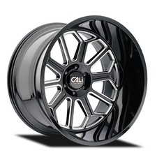 Cali Off-Road Wheels 9117 Auburn 24x14 -76 Gloss Black Milled 6x135 (QTY 4) picture