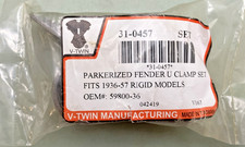 NEW GENUINE V-TWIN MANUFACTURING 31-0457 REAR FENDER MOUNT U-CLAMPS PARKERIZED picture