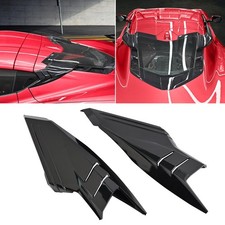 2X Gloss Black Rear Upper Intake Ports Cover Kit For Corvette C8 Coupe 2020-2026 picture