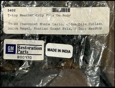 1978-1988 GM G-Body SoffSeal T-Top Main Body Weatherstrip Seal Pair #5402 picture