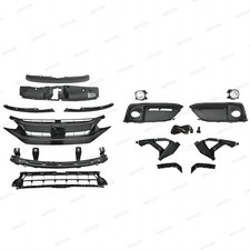 15PC For CIVIC 2019-2021 Front Upper Lower Grill Mesh Fog lamp Bumper Brackets picture