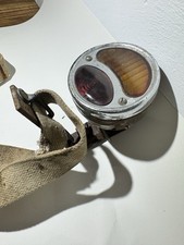 Vintage 1930S To 1940S  Stop Turn Tail Light, Red Amber Toe Light With Strap ￼￼ picture
