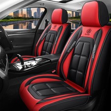 Universal Deluxe PU Leather 5-Seats Car Seat Cover Front Cushion Protectors 2pcs picture