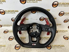 2017-2020 AUDI S3 8V STEERING WHEEL FLAT BOTTOM PADDLE SHIFT MULTIFUNCTION picture