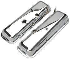 O.E.M. REPRODUCTION Valve Covers; SHORT; 65-72 BB Fits Chevy 396-502-CHROME Engi picture
