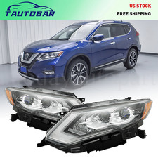 Dual Projector Headlights Headlamps For 2017-2020 Nissan Rogue SL Full LED Pair picture