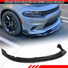 For 2015-23 Dodge Charger SRT Scat Pack Glossy Black Front Bumper Lip Kit picture