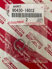 2 pc Genuine Toyota Lexus 90430-16012 Engine Oil Cooler Pipe Gasket picture