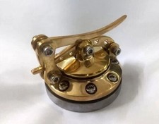 Custom gas fuel petrol tank cap lid brass cast Fit For Harley Bobber Chopper@24 picture
