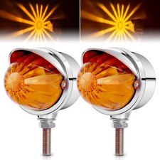 LENJIEMT 2pc Amber Watermelon LED Turn Signal Marker Lights 12V-24V Truck picture