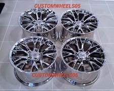TRIPLE CHROME C7 Z06 CORVETTE WHEELS FITS: 1997-2004 C5 17X9.5/18X10.5