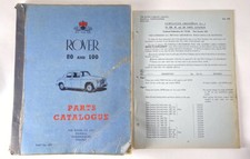 -US SELLER- ROVER P4 80 & 100 ORIGINAL 1959 FACTORY PARTS CATALOGUE + EXTRA picture