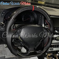 Real Carbon Fiber Steering Wheel Fit INFINITI G25 G37 G35 EX35 EX37 Q40 Q60 QX50 picture