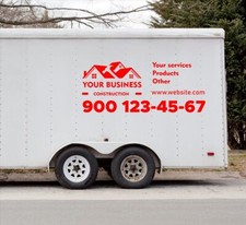 2pcs Custom Commercial Truck Decal for Construction Business, Personalized picture