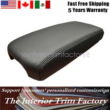 FOR 2016 -19 Nissan Maxima Black Leather Console Lid ARMREST COVER GRAY Stitch picture