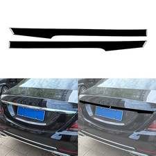 2X Glossy Piano Black Rear Trunk Tailgate Cover Trim For Benz S-Class W222 13-20 picture