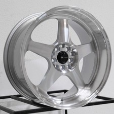 18x8/18x9 Vors SP1 5x100/5x114.3 35/35 Silver Machined Wheels Rims Set(4) 73.1 picture
