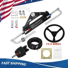 150HP Hydraulic Outboard Steering Kit - Complete Single Engine System Steering picture
