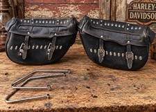 Genuine Harley Davidson Heritage Nostalgia Saddle Bags 6001-2 & 6002-1 Pair picture