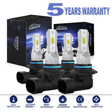 9005 9006 LED Headlights Kit Combo Bulbs 10000K High Low Beam Super White Bright picture