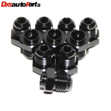 EMUSA 10x-6AN Male to Weld-On 0 Degree Flare Hose End Fitting Adapter Black picture
