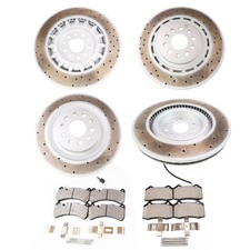 For 2017-2024 Maserati Ghibli Quattroporte front + rear brake pads & rotors New picture